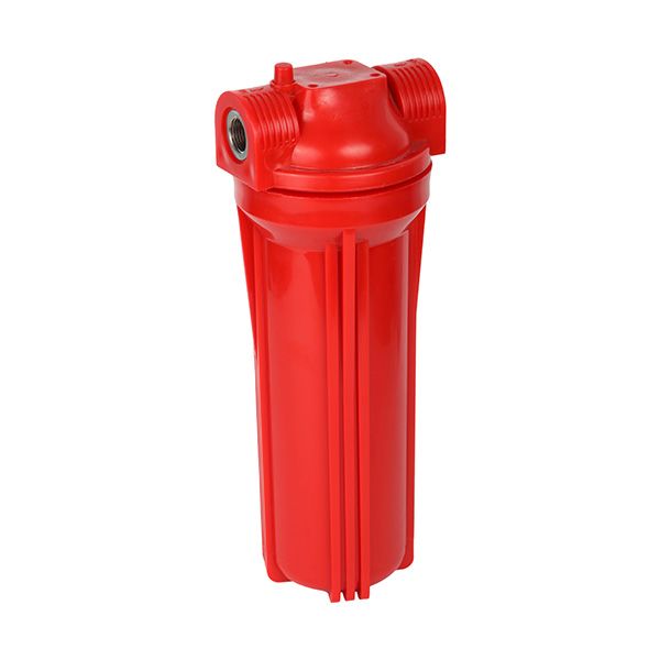 Фильтр магистральный для горячей воды Акватек 3/4" FMR3/4 без картриджа (красный корпус 10) 