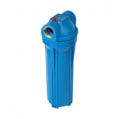 Фильтр магистральный для холодной воды Акватек 1" AT-FMB1 без картриджа (синий корпус 10) 