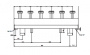 Распределительный коллектор KHW-7 Huch EnTEC на 3 отопительных контура до 200 кВт (105.03.125.70)