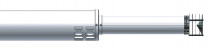 Коаксиальная труба с наконечником диам. 60/100 мм Baxi, длина 1100 мм, выступ дымовой трубы 350 мм - антиоблединительное исполнение