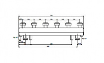 Распределительный коллектор KHW-3 Huch EnTEC на 3 отопительных контура до 85 кВт (105.03.125.30)
