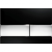 Панель смыва TECE square с двумя клавишами (стеклянная, черно-белая)