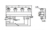 Распределительный коллектор KHW-3 Huch EnTEC на 2 отопительных контура до 85 кВт (105.02.125.30)