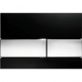 Панель смыва TECE square с двумя клавишами (стеклянная, черно-белая)